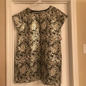Gold, silver and black mini dress/top
